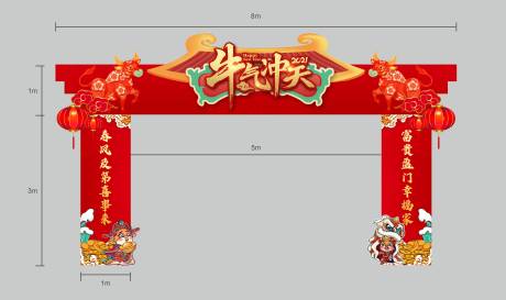 源文件下载【新春龙门架】编号：55330003396798082