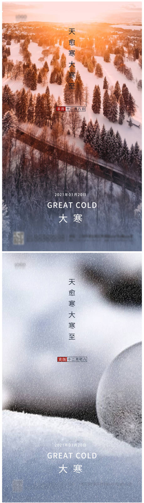 源文件下載【24節(jié)氣大寒系列海報(bào)】編號(hào)：35510003347957817