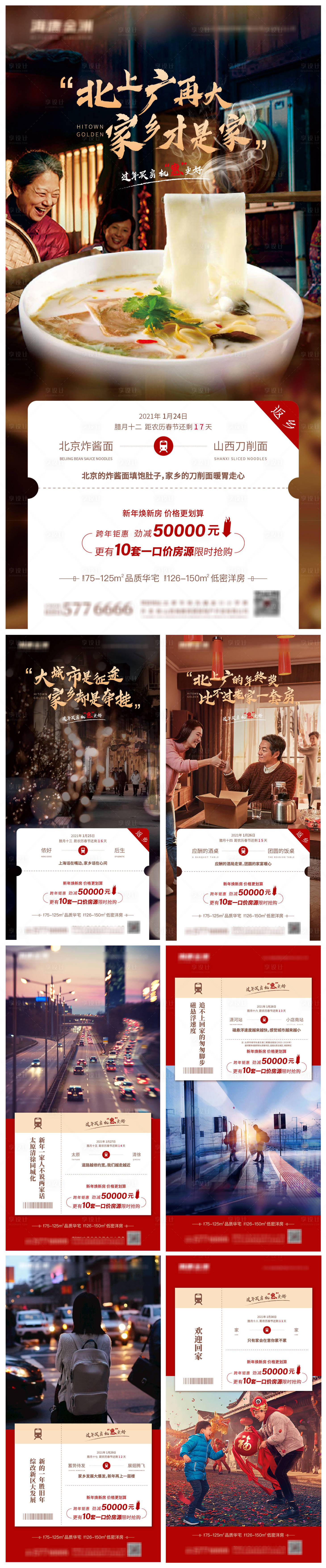 源文件下載【返鄉(xiāng)置業(yè)情懷系列海報】編號：74620003362185405