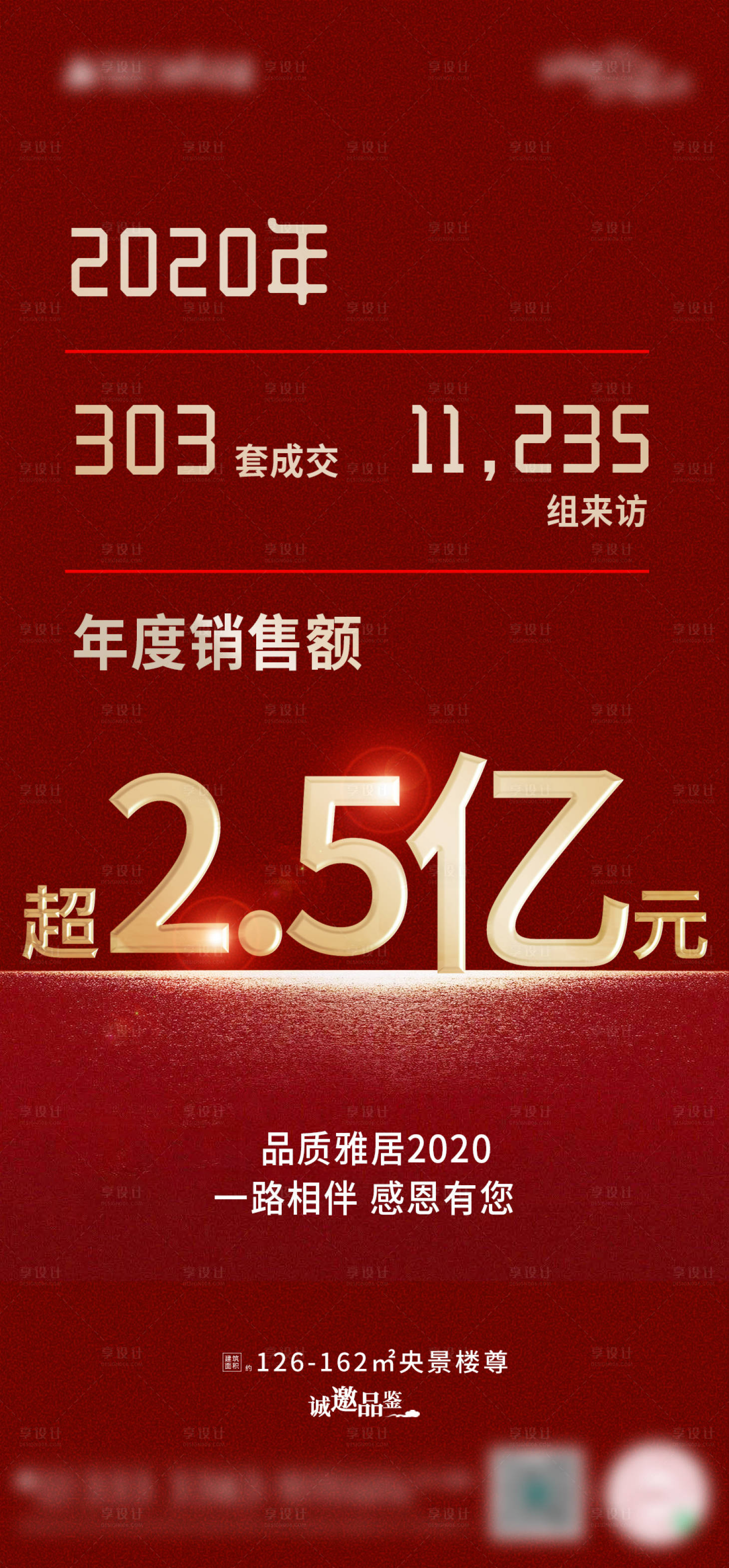 源文件下载【地产年度销售额成交海报】编号：93690003335207600