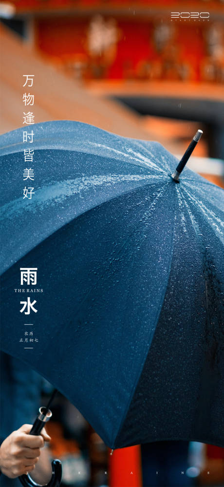 源文件下載【雨水節氣海報】編號：86810003321356137