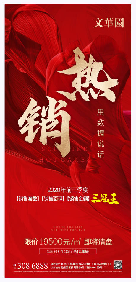 源文件下载【地产红色热销海报】编号：39740003211524962