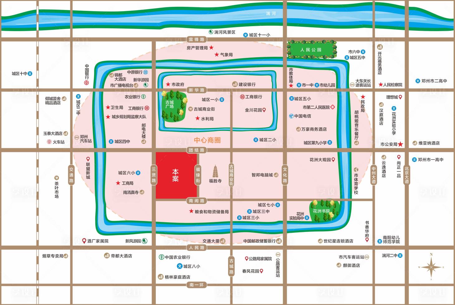源文件下載【享設計】搜索編號：66190003148725959【地產區位圖】