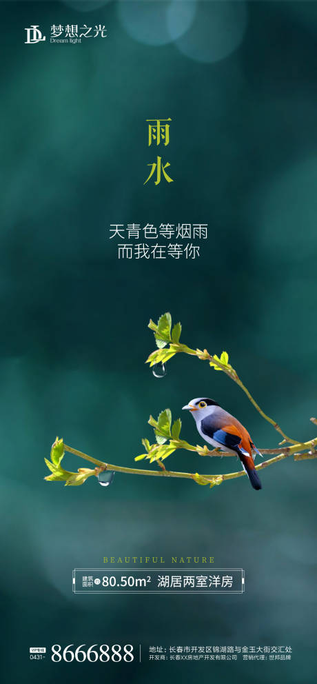 源文件下载【雨水节气海报】编号：91370003336167452