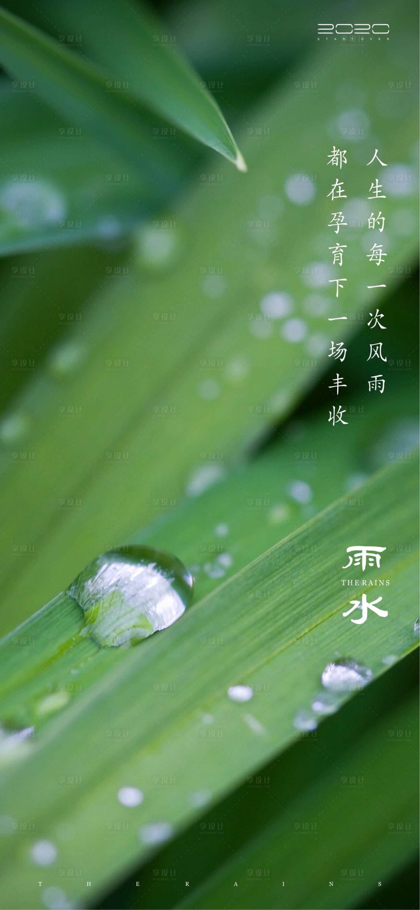 源文件下載【享設計】搜索編號：39020003223611413【雨水節氣海報】
