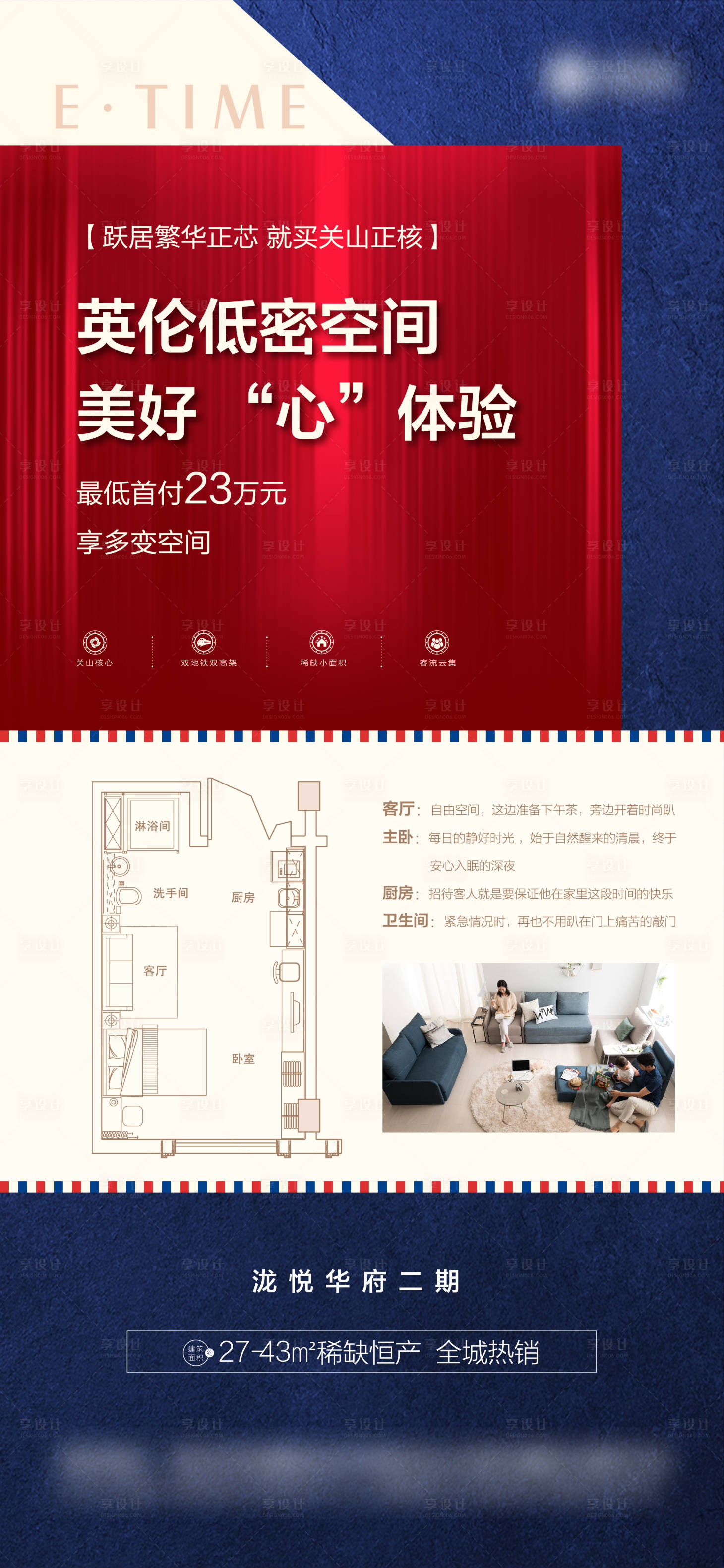 源文件下载【享设计】搜索编号：93150003470654905【户型卖点英伦风海报】