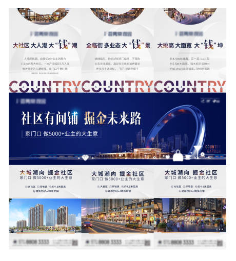 源文件下载【地产商铺价值点三宫格海报】编号：54910003628811901