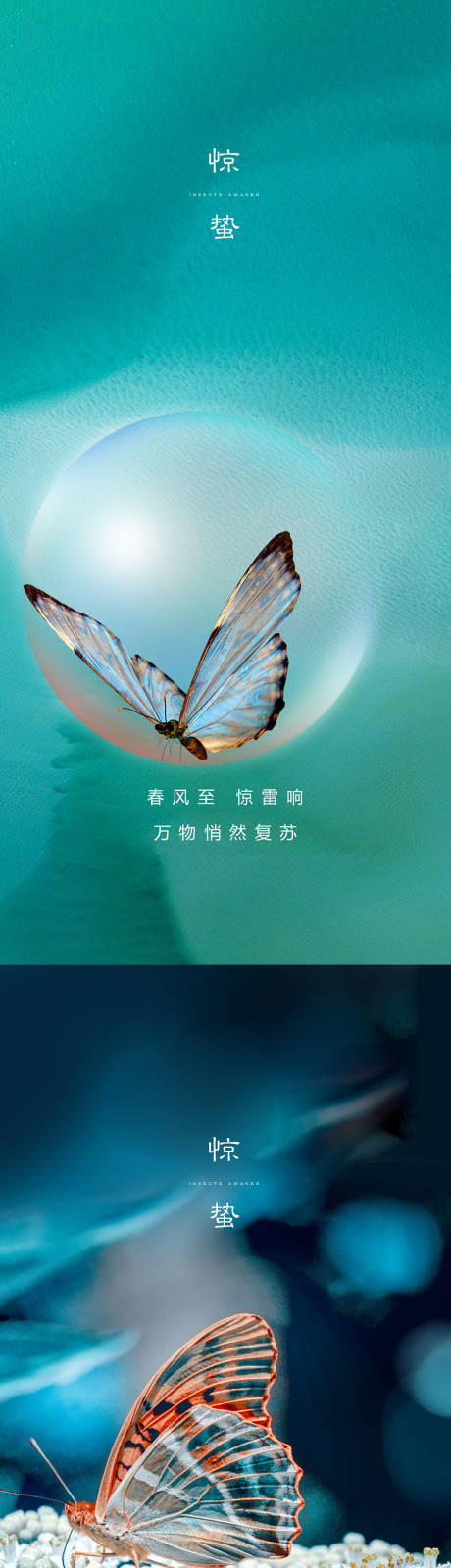 源文件下载【惊蛰节气海报】编号：48440003594385770