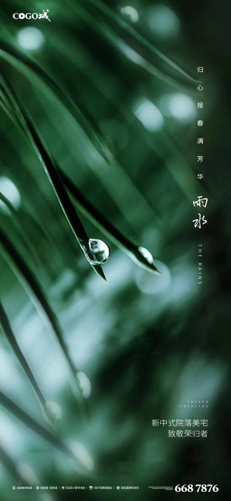 源文件下载【雨水季节节气海报】编号：20210204115741164