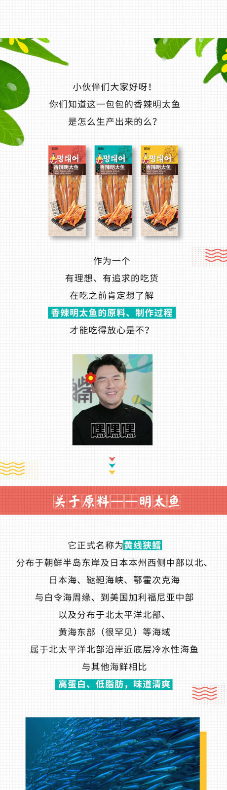 源文件下载【明太鱼产品介绍长图专题设计】编号：67470003530372684