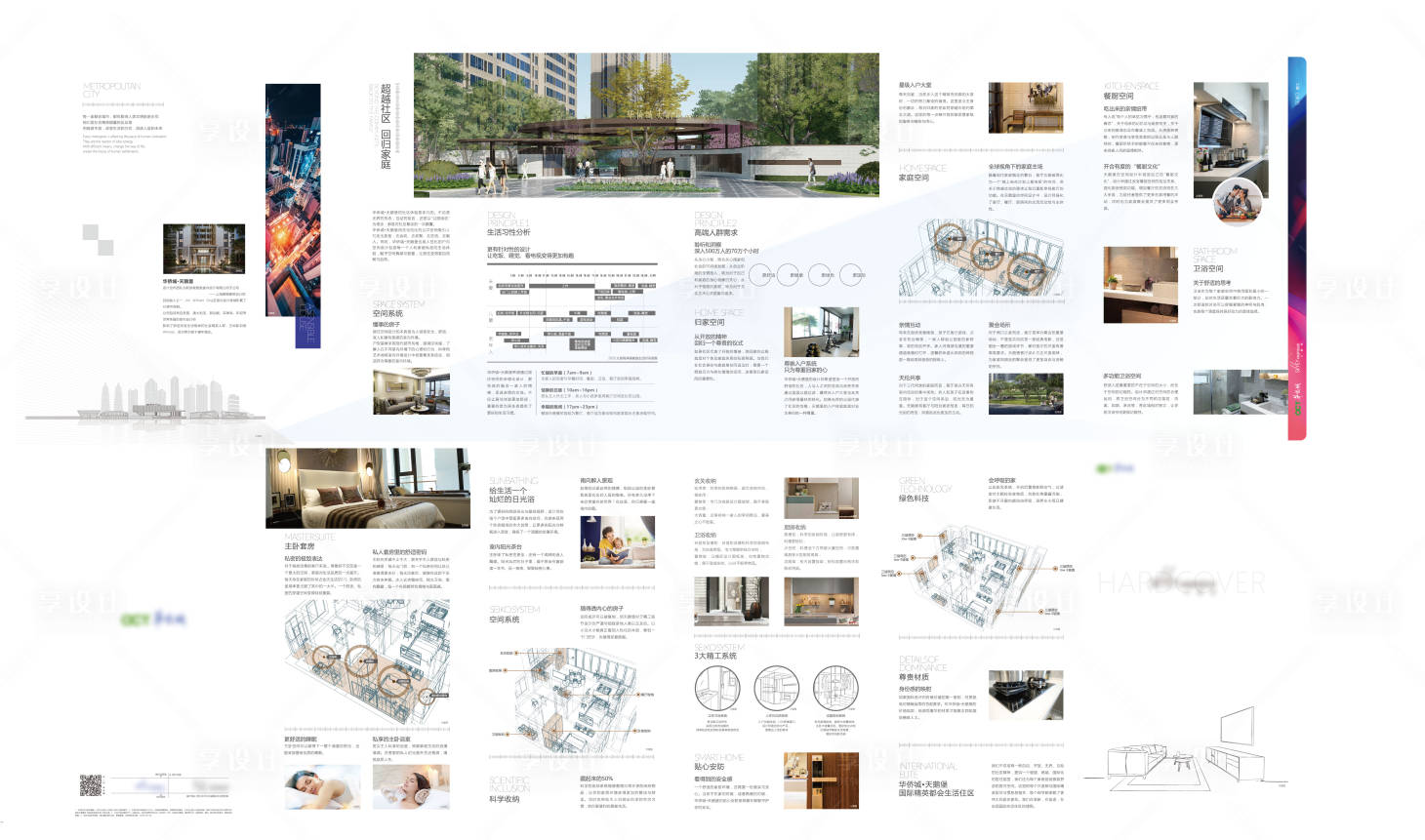 源文件下载【享设计】搜索编号：43130003486771023【地产价值点配套四折页】