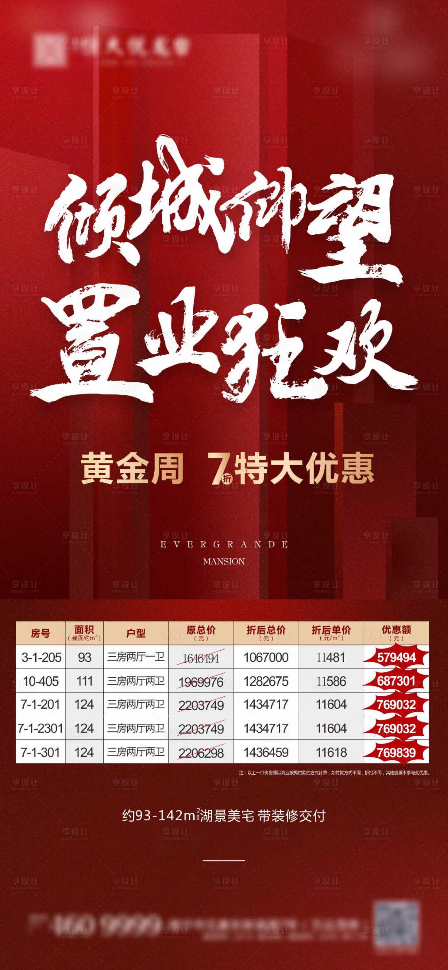 源文件下载【地产热销一口价红金海报】编号：20210214150957449