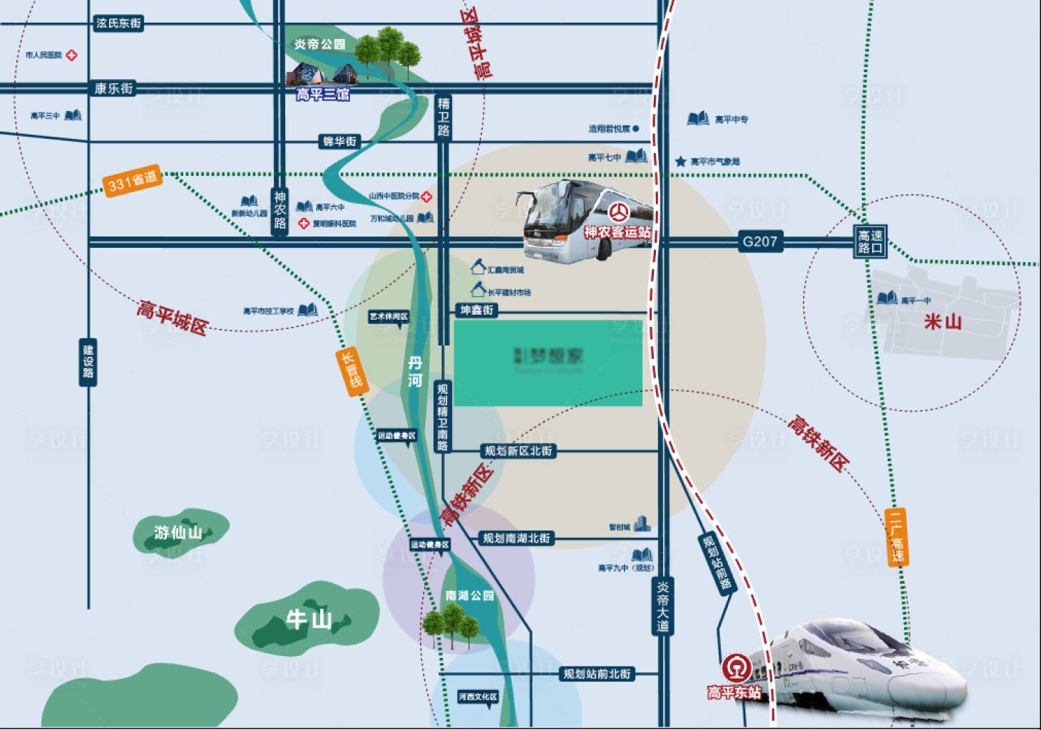 源文件下載【享設計】搜索編號：78580003591715576【地產區位圖】