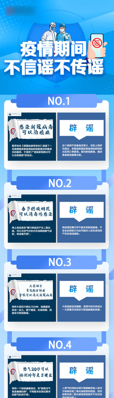 源文件下载【疫情期间不信谣不传谣长图】编号：52110003588991553