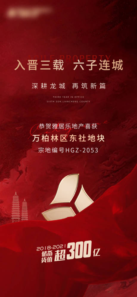 源文件下載【拿地紅金海報】編號：68990003462062122