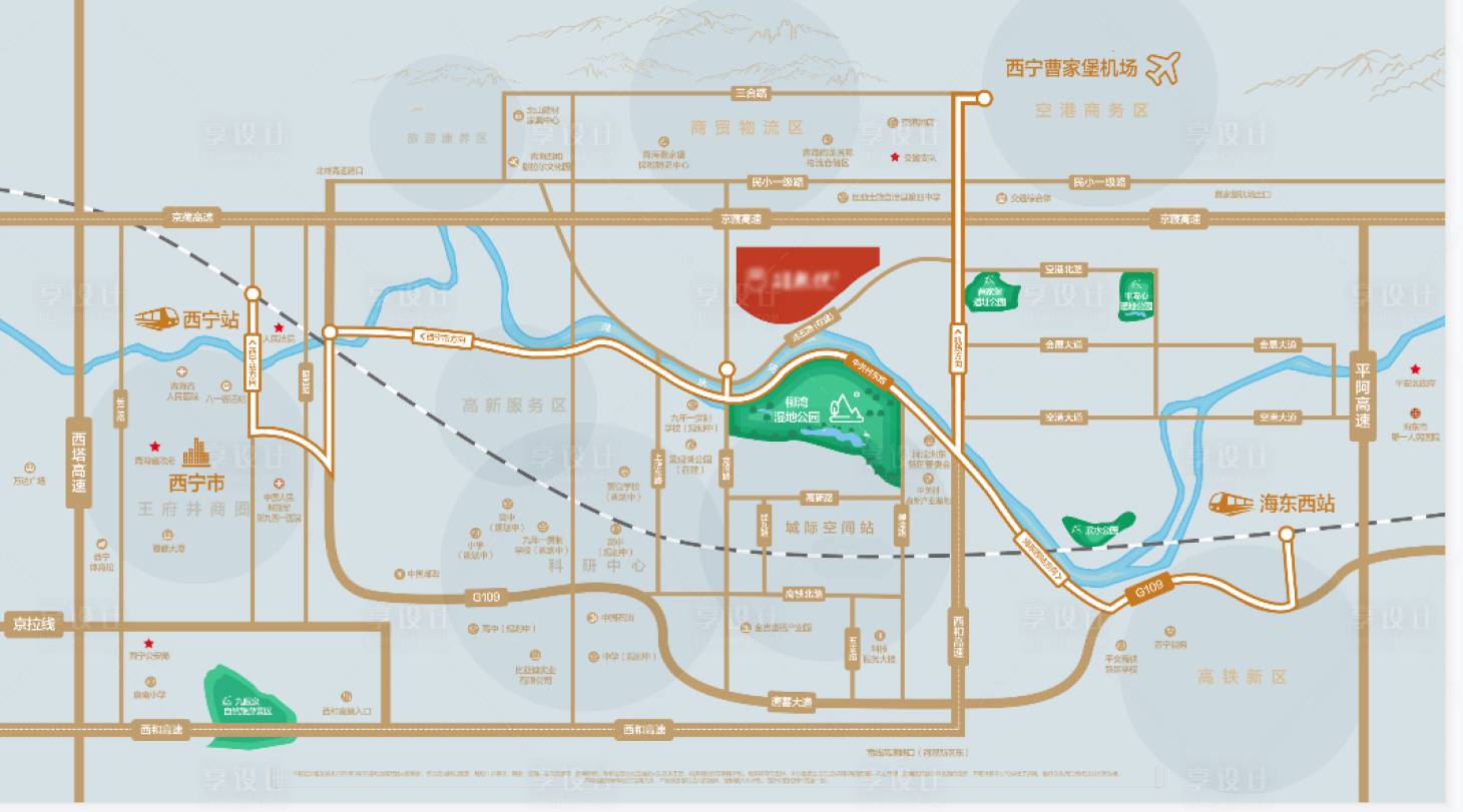 源文件下载【享设计】搜索编号：43020003618436082【房地产区位图广告展板】