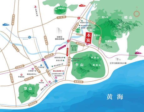 源文件下载【房地产手绘区位图广告展板】编号：35740003457629695