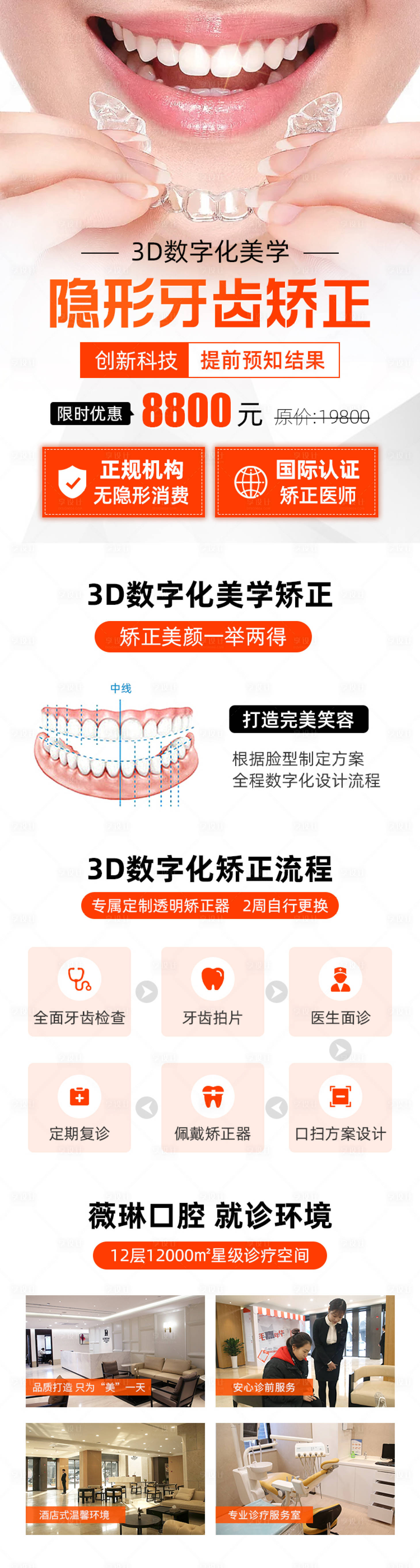 源文件下載【享設計】搜索編號：48840003469412152【隱形牙齒矯正長圖】