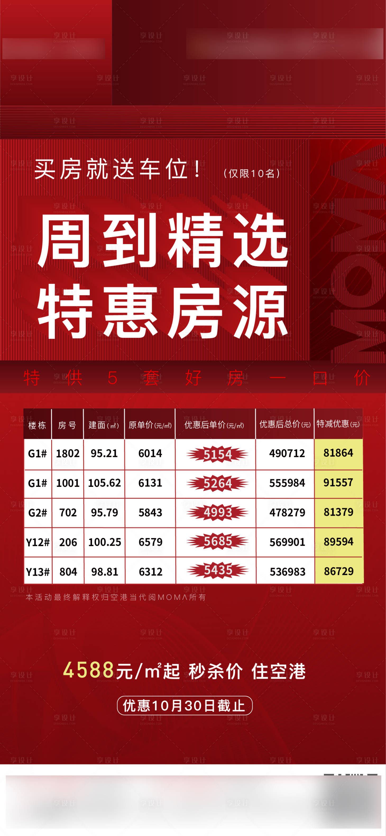 源文件下载【红色地产特价房海报】编号：81210003459263297