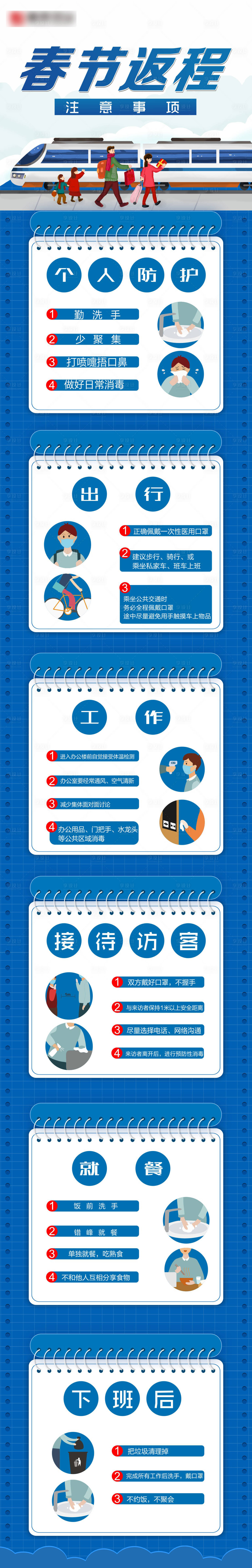 源文件下載【享設(shè)計】搜索編號：80500003589189704【疫情春節(jié)返程注意事項長圖】