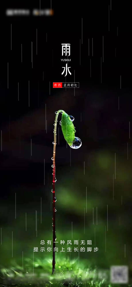 源文件下载【地产雨水节气海报】编号：48020003474421914