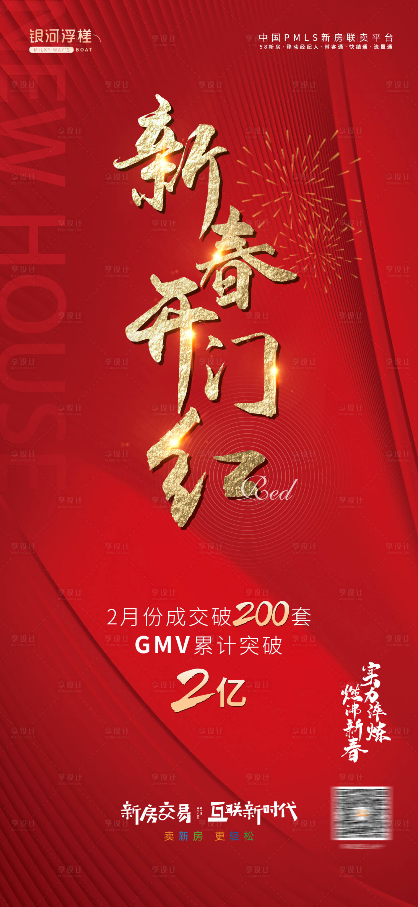 源文件下载【享设计】搜索编号：90160003684776250【房地产新春开门红海报】