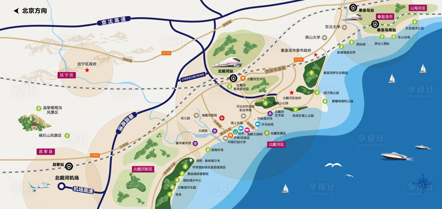 源文件下载【享设计】搜索编号：18490003788155760【旅游地产区域地图】