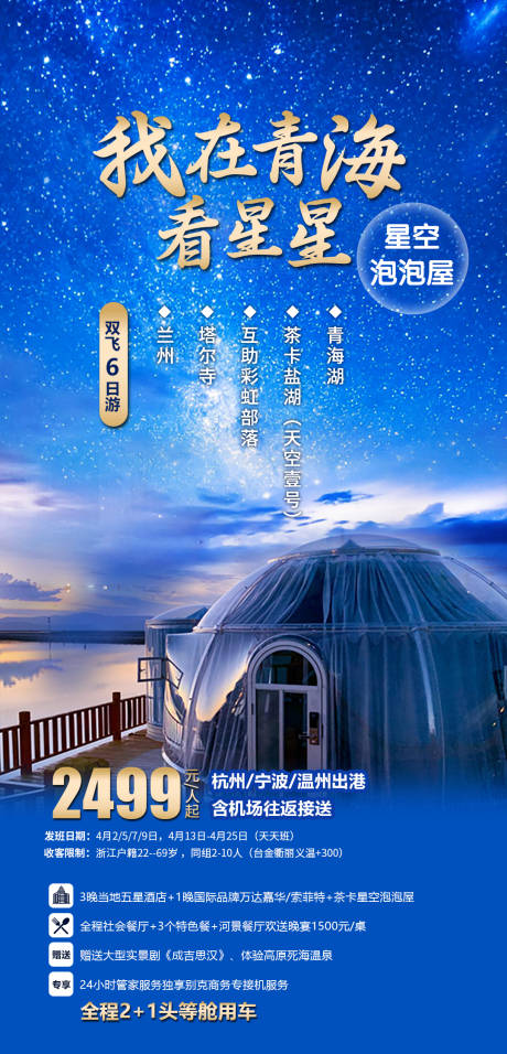 我在青海看星星旅游产品海报