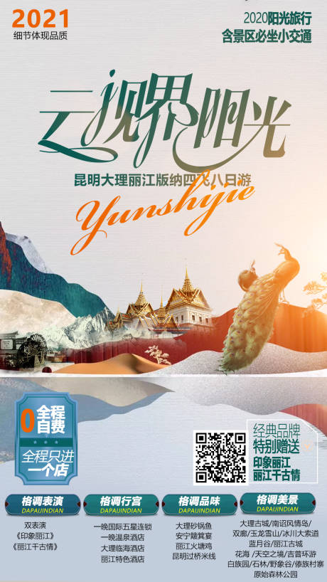 编号：20210308154217374【享设计】源文件下载-云南西双版纳旅游海报