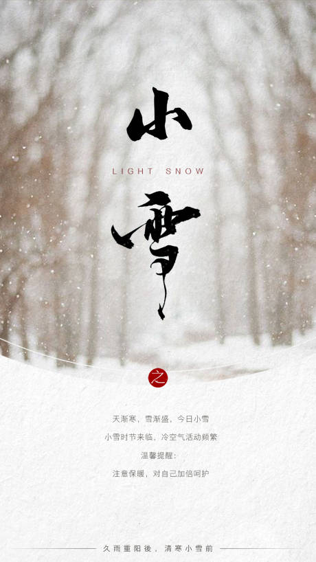 源文件下载【小雪节气海报】编号：46720003996381710