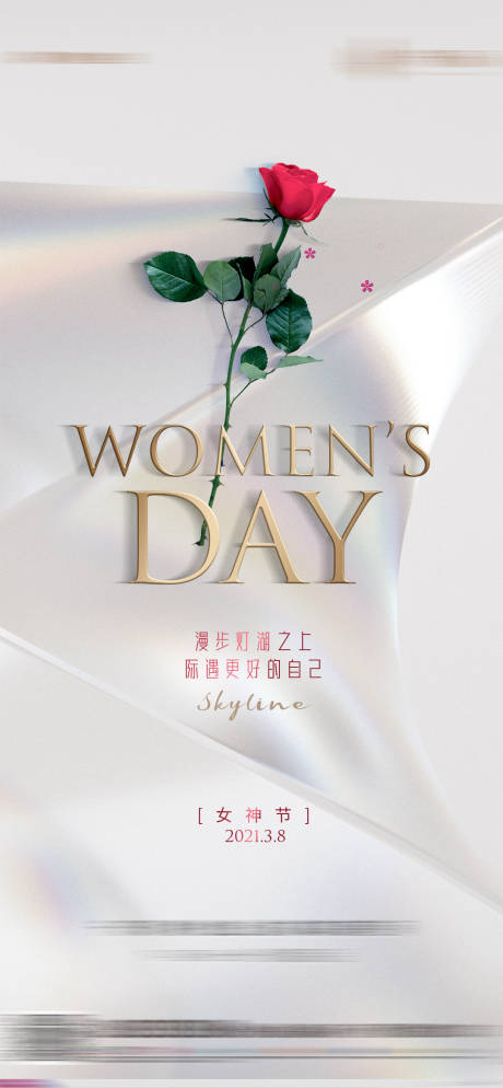 源文件下载【38女神节白色红玫瑰节气微信稿】编号：11130003726297312