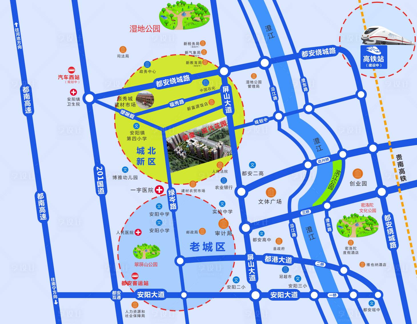 编号：20210326134715301【享设计】源文件下载-地产楼盘区位图