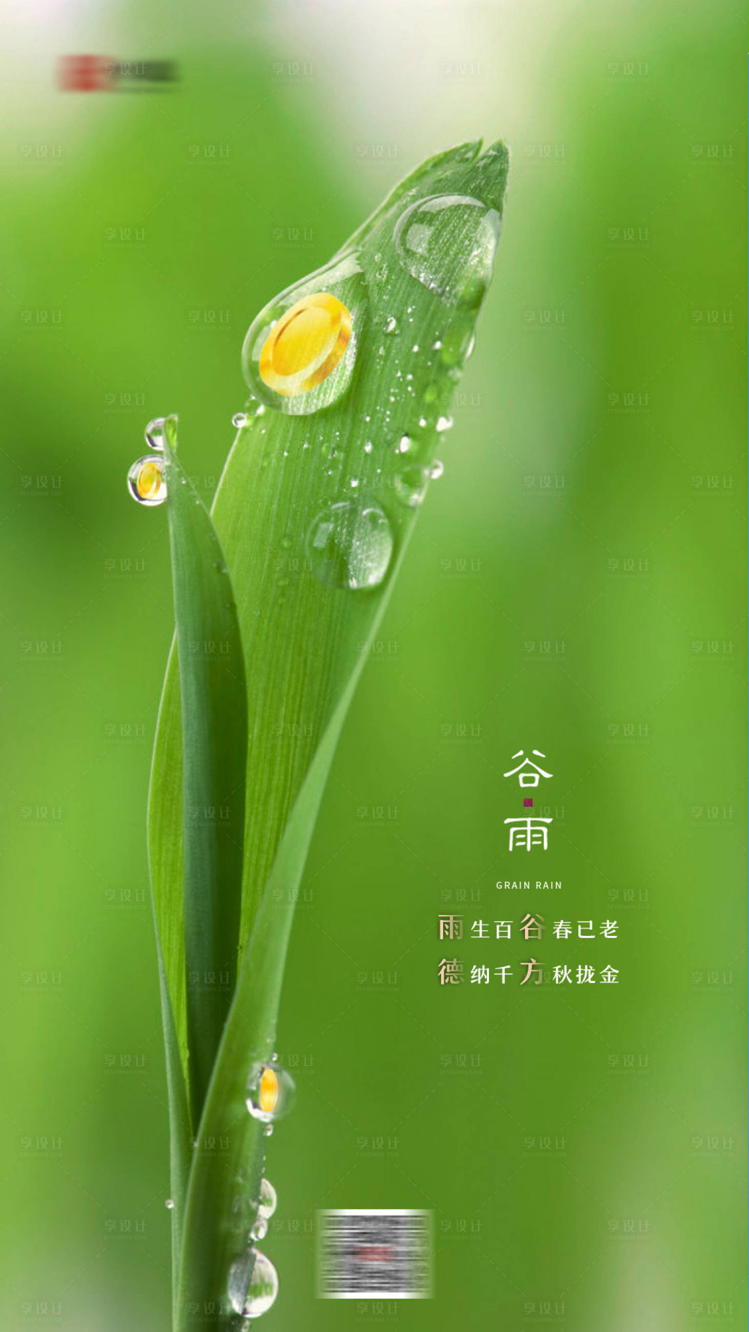 源文件下载【享设计】搜索编号：43380004050488906【谷雨节气海报】