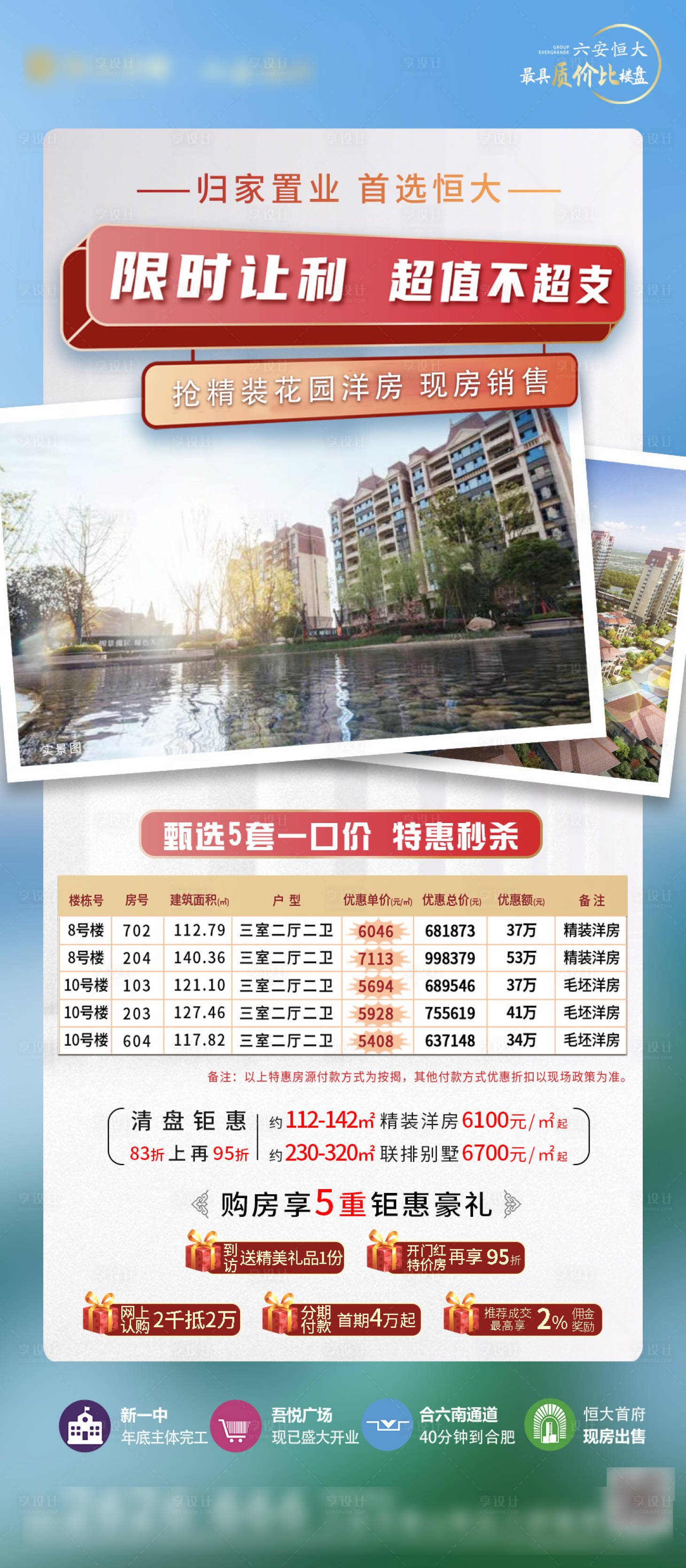 源文件下載【享設(shè)計】搜索編號：26990003896948066【限時搶購特價房海報】