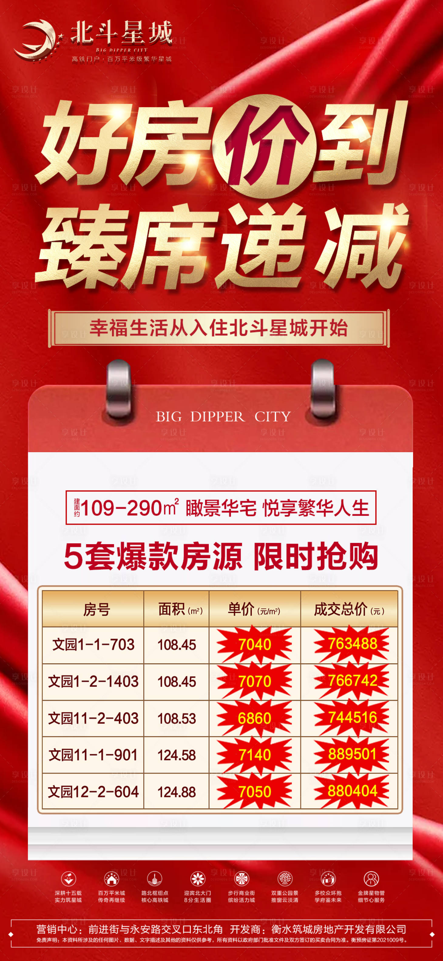 源文件下载【享设计】搜索编号：88640003807037307【地产红金特价房海报】