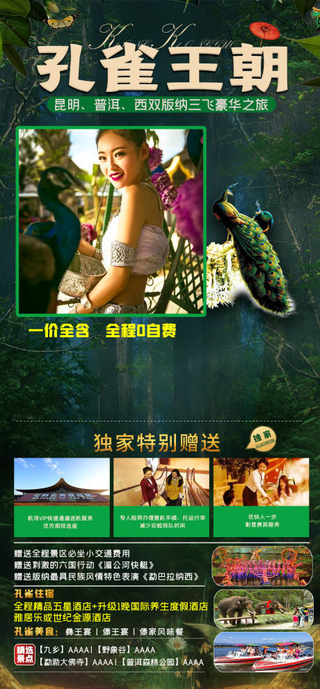 源文件下載【享設計】搜索編號：41360004061715969【普洱西雙版納旅游海報】