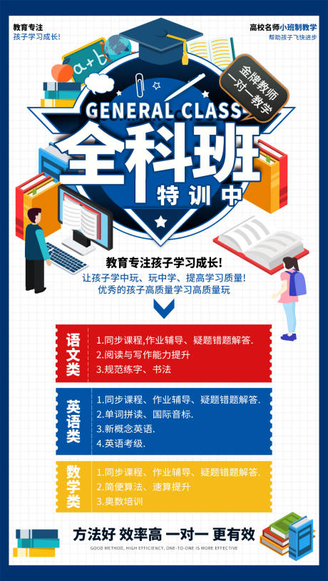 源文件下载【暑假补课班海报】编号：45640004004026462