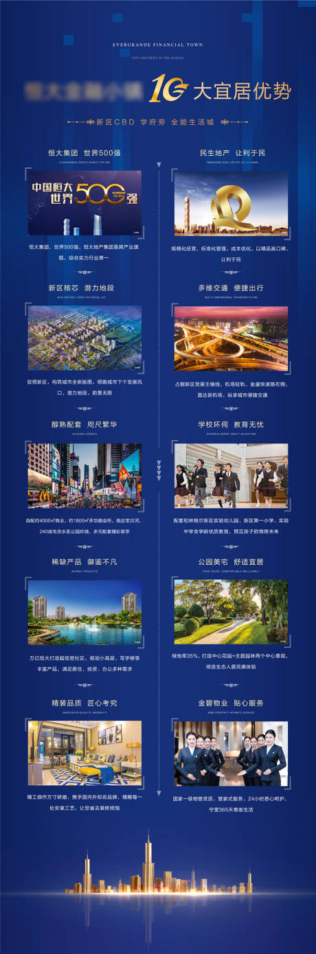 源文件下载【地产十大理由价值点蓝金长图海报】编号：60400003870351669
