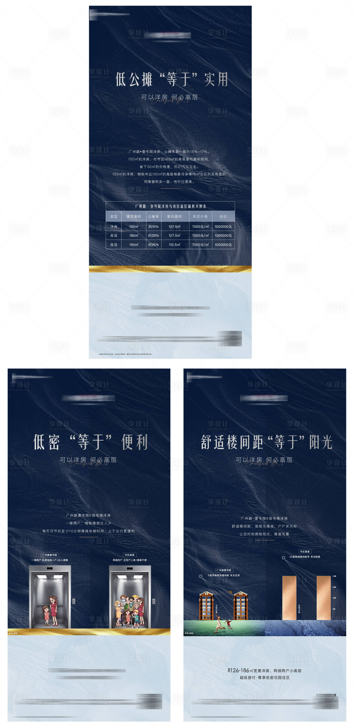 源文件下载【地产洋房高层对比系列海报】编号：53030003726767248