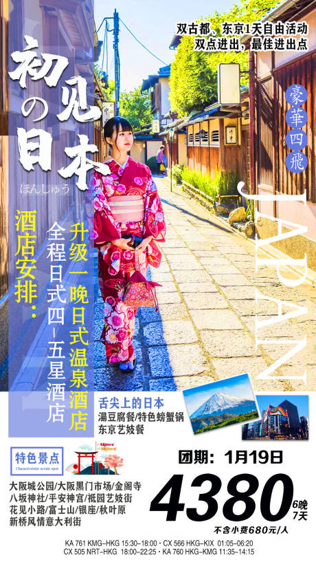 初见日本旅游海报
