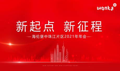源文件下载【红色地产交付年会地产公司活动背景板】编号：35410003878809865