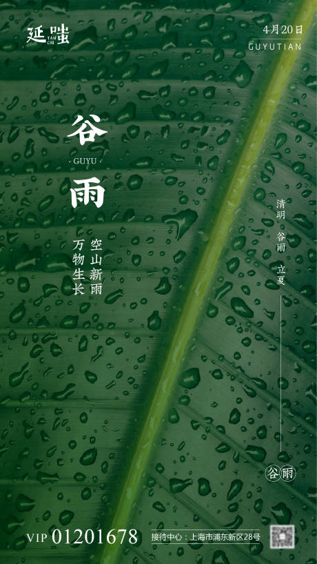 谷雨节气海报-源文件【享设计】