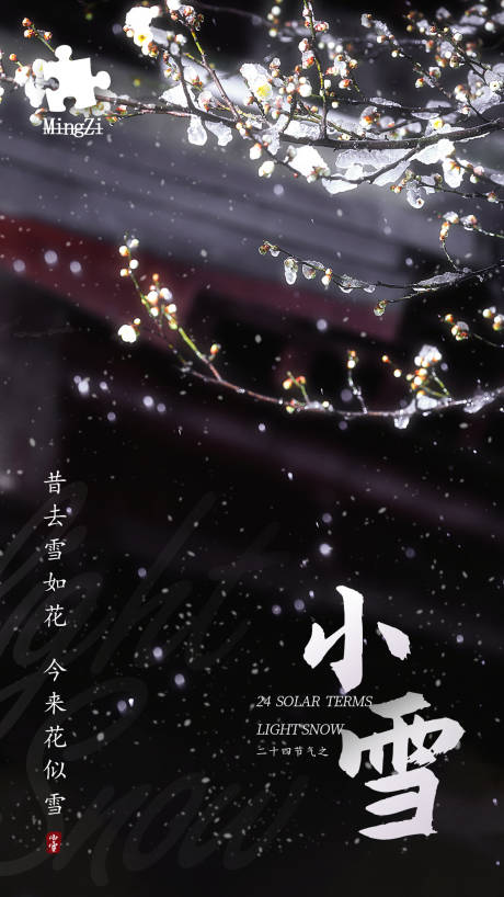 源文件下载【小雪海报】编号：54540003747047080