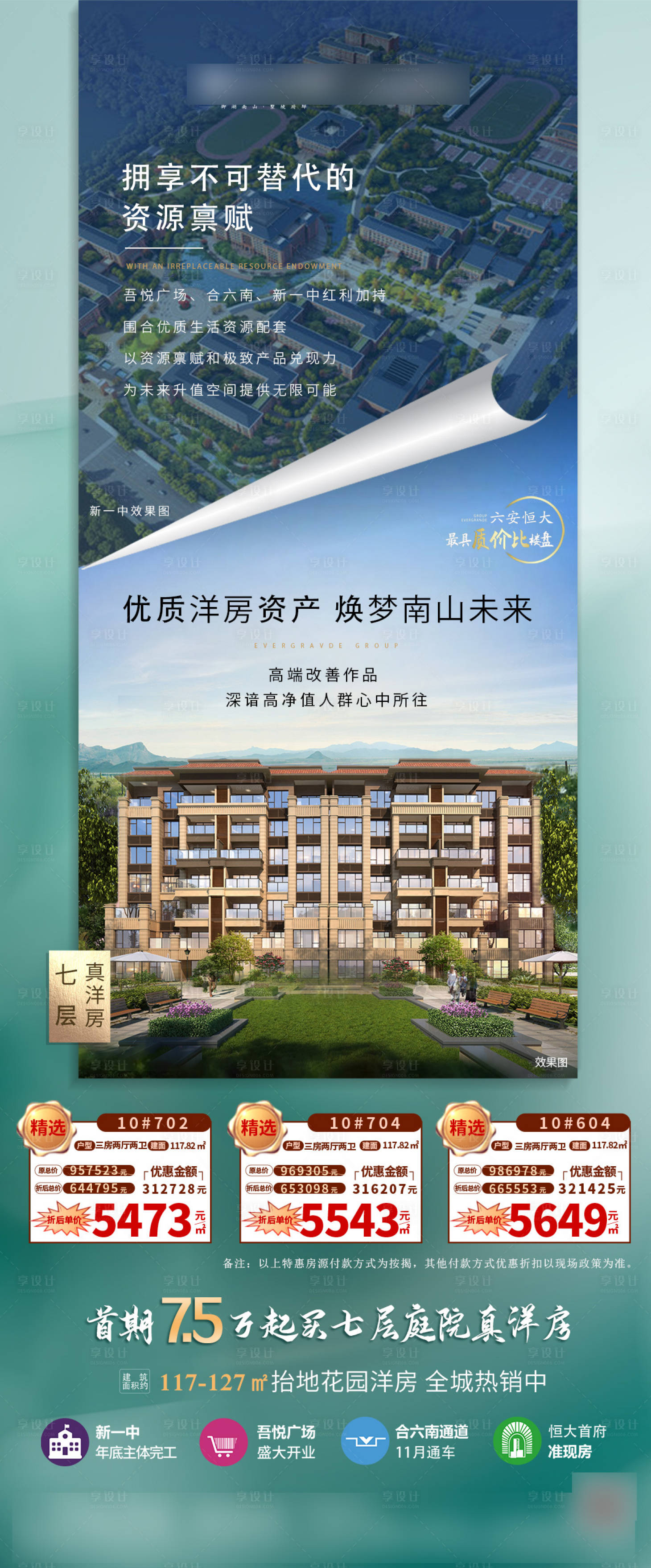 源文件下载【享设计】搜索编号：61310003934074363【洋房配套学区环境价值点单稿】