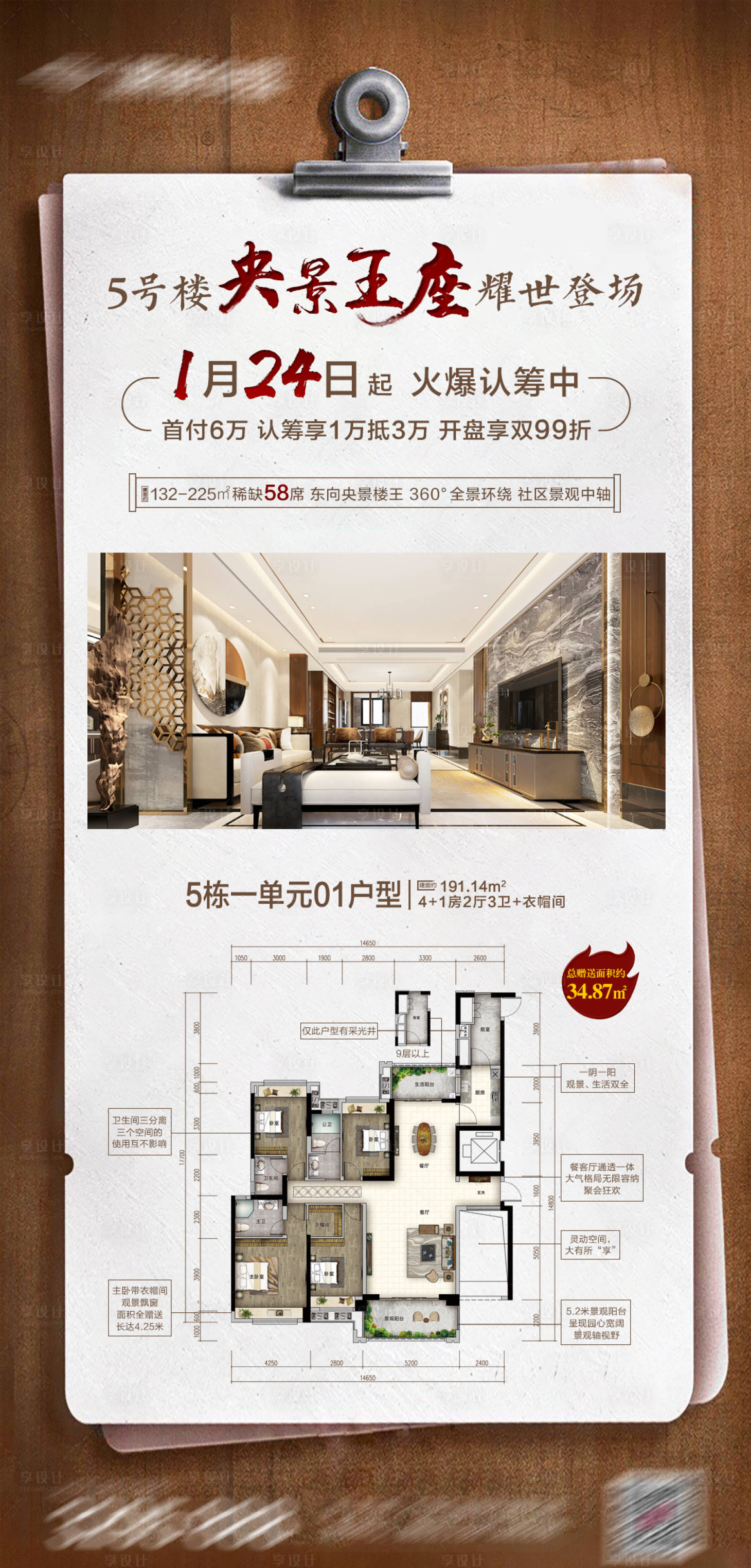 源文件下载【享设计】搜索编号：65040003836981476【户型价值点系列海报】