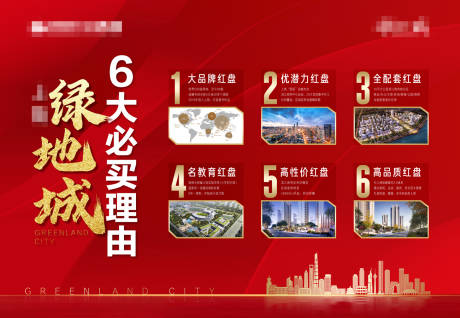 源文件下载【六大理由红金广告展板】编号：61020003768769034