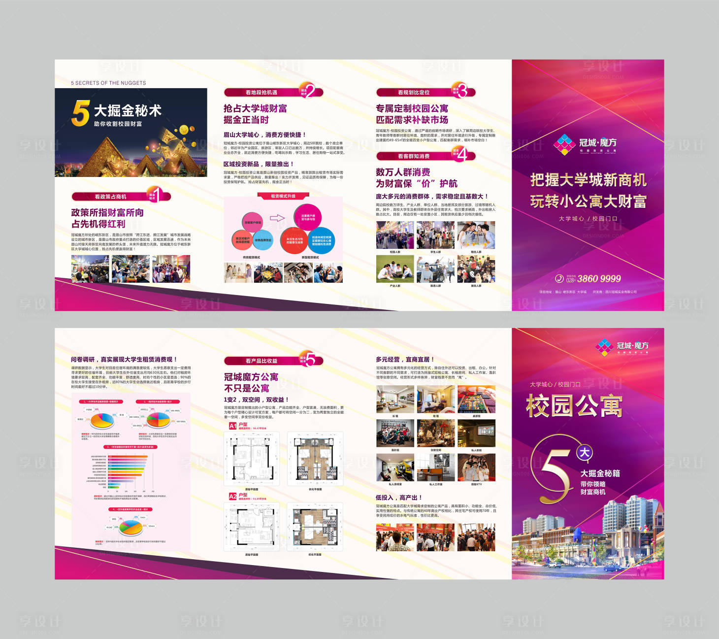 源文件下载【享设计】搜索编号：88550003859249390【商业地产购物商铺四折页】