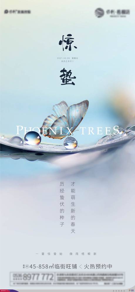 源文件下载【地产惊蛰节气海报】编号：65020003725356192