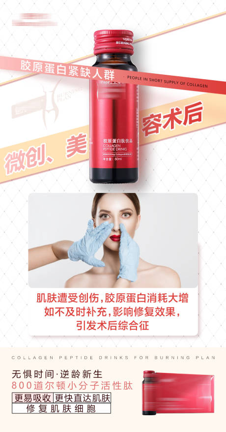 源文件下載【膠原蛋白肽產(chǎn)品功效海報(bào)】編號(hào)：57470003787217236