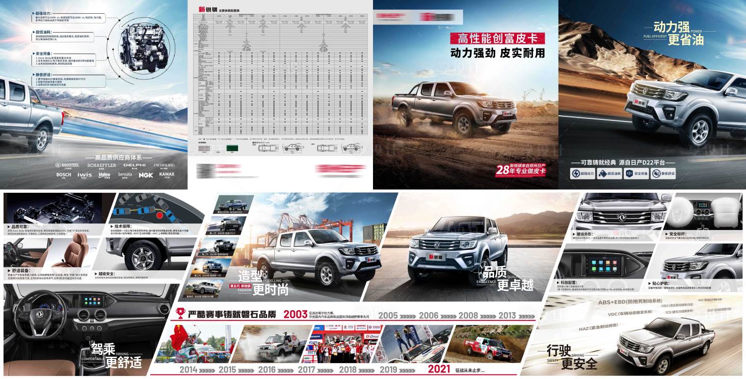 源文件下載【享設(shè)計】搜索編號：35220003887996270【皮卡汽車四折頁】